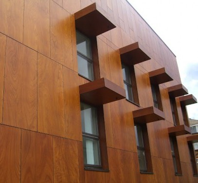 استفاده از کامپوزیت طرح چوب در طراحی نمای ساختمان