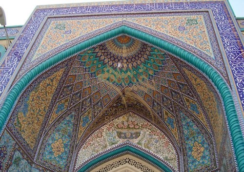 نمونه ای از کاربندی در طراحی نمای مسجد و مصلی